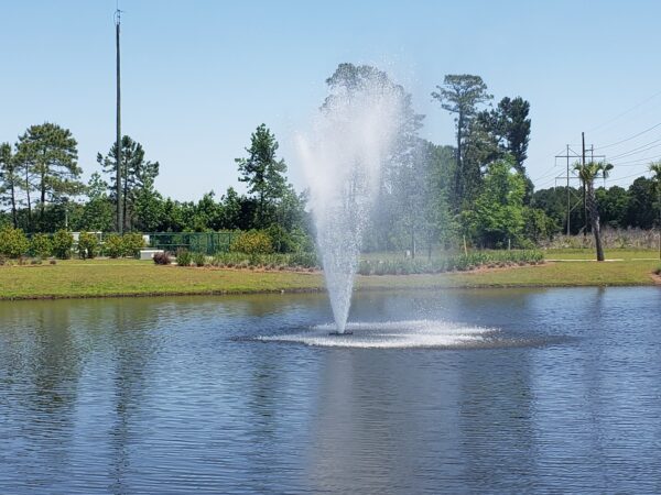 A Vanguard Water Creations lake fountain